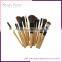 12pcs per set rose oval make up brush for cosmetic and foundation brush with makeup brush set