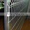 3D metal fence panel/industrial fence panels/ RAL 6005 Green Welded Fence Panel with triangle bends