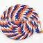 5mm lollipop shape twisted cutton rope with rainbow colour