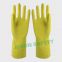 Yellow washing kitchen rubber gloves