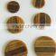 Round Flat Tiger Eye Plates for Jewelry Inlay