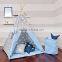 Promotional custom cotton canvas kids children indoor play teepee tent