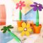 Whloesale Promotional silicone flower ball pen with pot ,advertising ball pen
