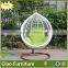 Fabric cushion rattan recliner patio swings