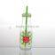 country style mini color milk bottles with lid straw