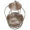 Rustic Style Freestanding / Hanging Brown Metal Flower Plant Pot Rack / Display Planter