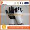 DDSAFETY Black Water Based PU Coated Glove With White Nylon Liner Knit Wrist
