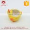 Wholesale yellow ceramic chicken bowl for jewelry hold/coin boxes