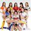 Hot selling girl knee high long stripe football sport tube socks