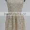 machine made sleeveless young ladies crochet lace evening party mini dress