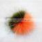 Myfur Multicolor Customize Size Colorful Dazzles Dyed Raccoon Fur Pom Poms