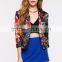 New Arrival Fashion Tropical Floral Print Women Blazer,blazer 2015
