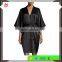 Contrast-Trimmed silk kimono robes night gown satin bathrobe