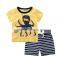 Wholesale hot selling kids clothes baby boy w/ cute teddy bear pattern