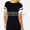 Attractive Lady Slim-Fit Dress/Round Neck Short Sleeve Polyester Cotton Girl T-Shirt Dress