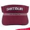 Wholesales Foldable Cheap Wine Red Embroidery Adults Visor Sun Hat