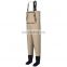 2017 New design fishing wader suit with 100% waterproof breathable feature