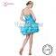 L-14118 latin blue dress with solid flower