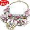 Luxury Evenning Dress Exaggerated Bohemia Colorful Flower Necklaces&Pendants