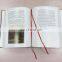 China Manufacture Gold Stamping Art Paper Thick A4/A5 Hardcover Leather Cover Book With Ribbon