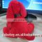 Custom design stuffed plush dog toy plush dog with necklet and ribbon