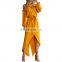 Sexy Yellow Fashion Latest Design Off The Shoulder Long Sleeve Women Maxi Dress