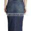 Women's /Ladies Split Front Pencil Denim Skirt With Released Hem Fashion Denim Skirt