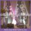 BCK114 cheap retractable indian style luxury hotel curtains with organza flowers