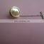 shiny gold plated round shape blank metal tie tack lapel pin