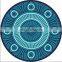 Good quality digital printing round suede natural rubber yoga mat