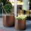 Factory price outdoor corten steel metal garden cone planter flower pot