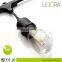IP65 Outdoor Waterproof strings with hanging E26 E27 sockets black outdoor decorative string lights