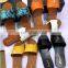 Newest Popular Lattice Leather Womens Slippers Summer Outdoors Vintage Square Toe Flats Shoes Casual Beach Sandals