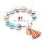 Children fairy tale bracelet Mermaid Unicorn Ice-cream Charms Girl Bracelet pendants 12Colors