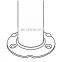 Cheapst flange Plate Tube support Flange Seat Zinc Alloy