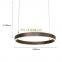 High quality coffee color chandelier big round pendant lamp with led lighting