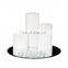 Beveled Edge Mirror Tiles for Wedding Centerpiece Mirror Candle Plate