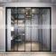 Frameless frosted glass kitchen cabinet doors