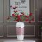 Modern Simple Fashion Gild Pink White Ceramic Flower Vase For Artificial Flower Decor
