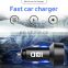 60W IBD factory  3 Ports PD  Unique design mobile phone adapter car charger for earphone and powerbank