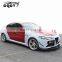 Body kit for Alfa Romeo front bumper wide fenders carbon fiber front lip rear diffuser side skirts and trunk/wing spoiler