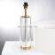 Luxury Fabric Shade K9 Solid Crystal Bedside Table Lamp for Home Decoration Hotel Room Light Lamp
