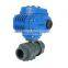 DKV 12v 4inch DN100 Motorized Remote Controal Water Electric Two Way Straight Type Plastic UPVC Ball Valve