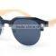 made by hand wood temple semi rimless half frame rimmed polarized sungalsses