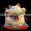 Ceramic lucky cat piggy bank maneki neko money box saving box