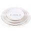 Nordic Luxury Porcelain Dinnerware Ceramic Wedding White Gold Dinner Plate For Horeca
