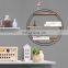 Wooden metal corner wall floating hanging shelf for picture frames sundries storage