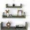 hot sale home decoration floating shelf set wood wall washed white color shelves