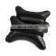 Autoaby 2pcs Genuine Leather Car Neck Pillow Protection Design Safety Auto Headrest Support Rest Pillow Black Auto Accessories