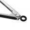 Premium quality anti slip stainless steel handle black locking kitchen tongs silicone food tong